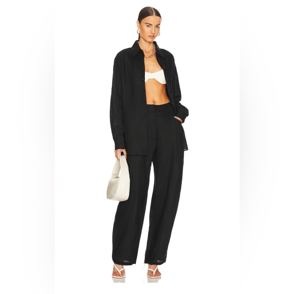 Aexae linen pants trousers black medium